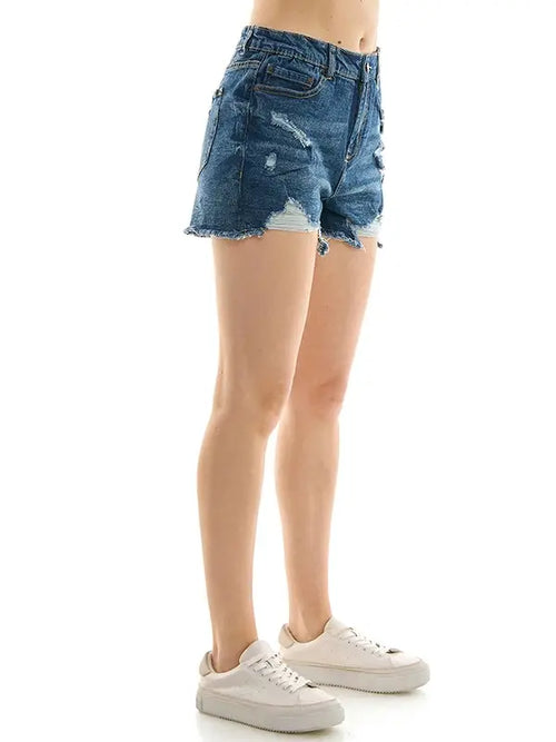 Authentic Distressed Mom Shorts